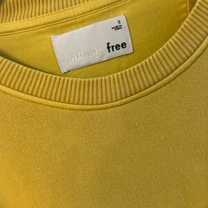 Aritzia Wilfred Free Mustard Crewneck